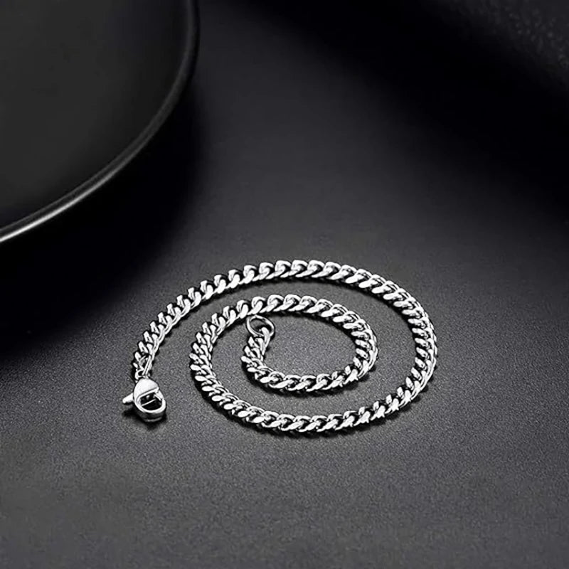 3.5-7MM Wide Stainless Steel Necklaces For Men Punk Cuban Link Chain Choker Women Hip Hop Fashion Party Jewelry Accessories