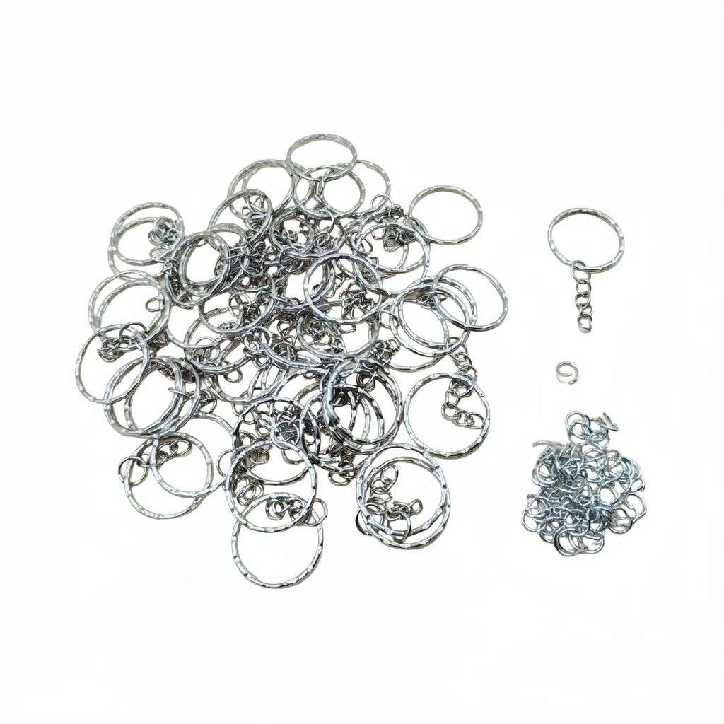 25mm*50pcs Flat Ring, Metal Circular Buckle, Round Ring, Smooth Dog Buckle, Embossed Circular Ring, Hanging Buckle, Hook Buck