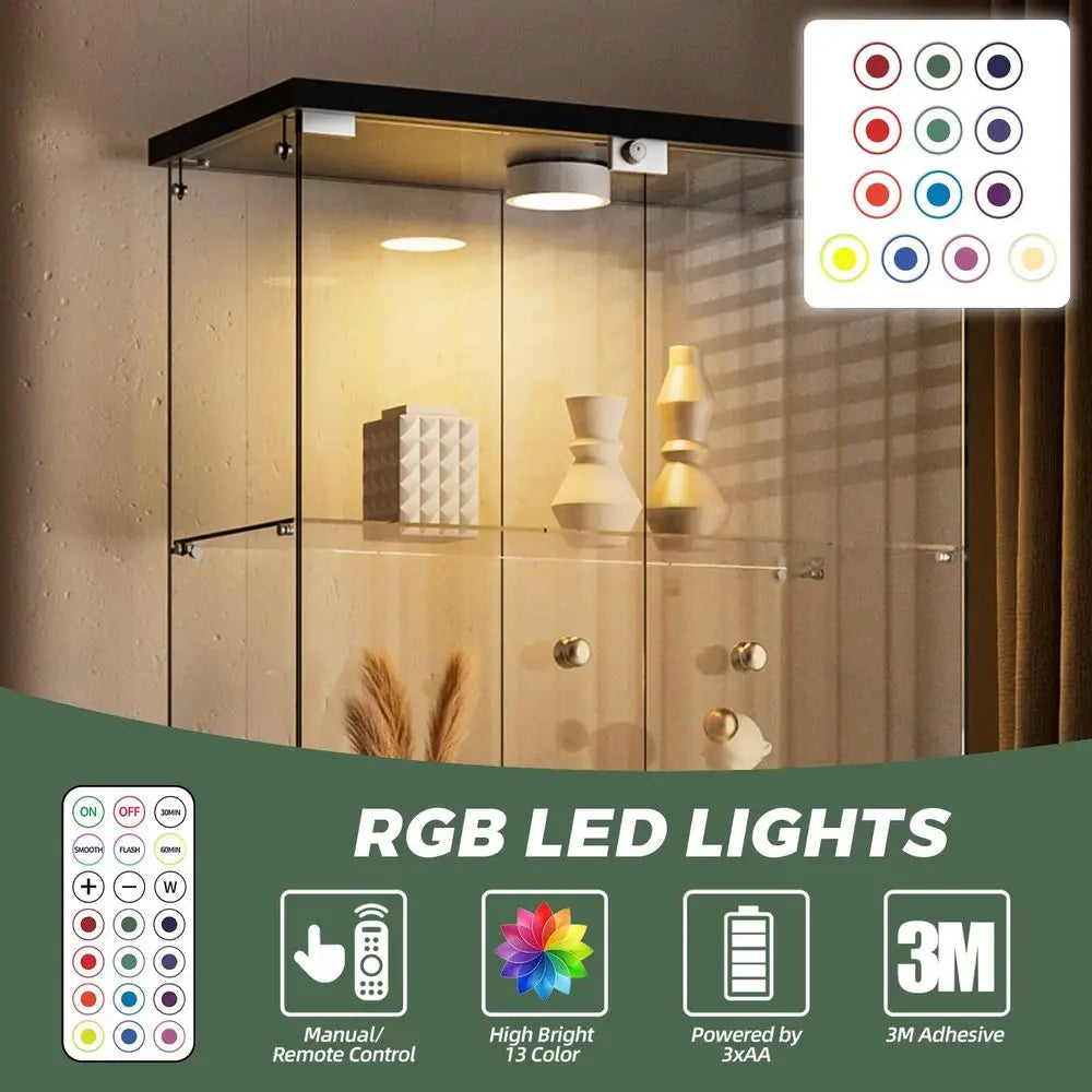 Display Cabinet with LED Lights and Lock, 4Shelf Tempered Glass Curio Cabinet with 2 Doors, Collectible Display Showcase for Li