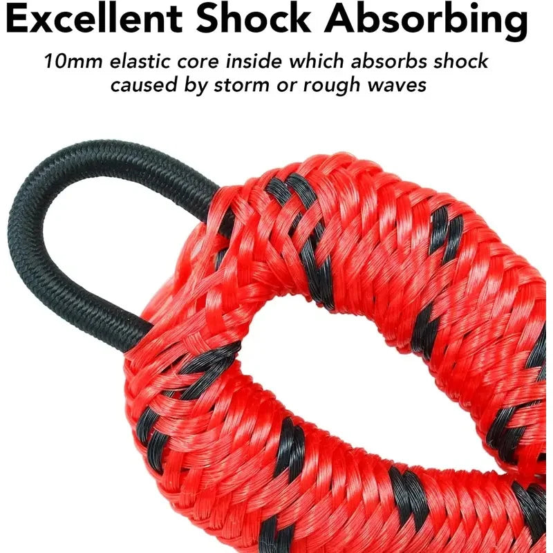 Docking Rope 1pcs 4 Feet Bungee Dock Line Mooring Ropes for Dockingi with Stainless Steel Clip Accessories Boat/Yacht Anchor