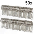 25mm*50pcs Flat Ring, Metal Circular Buckle, Round Ring, Smooth Dog Buckle, Embossed Circular Ring, Hanging Buckle, Hook Buck