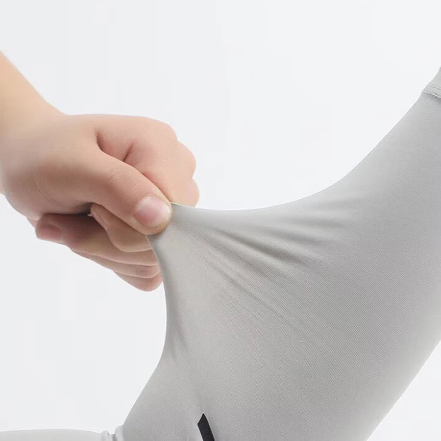 Sunscreen ice sleeves for men, ice silk gloves for summer, thin design, UV protection, driving and cycling, outdoor arm covers