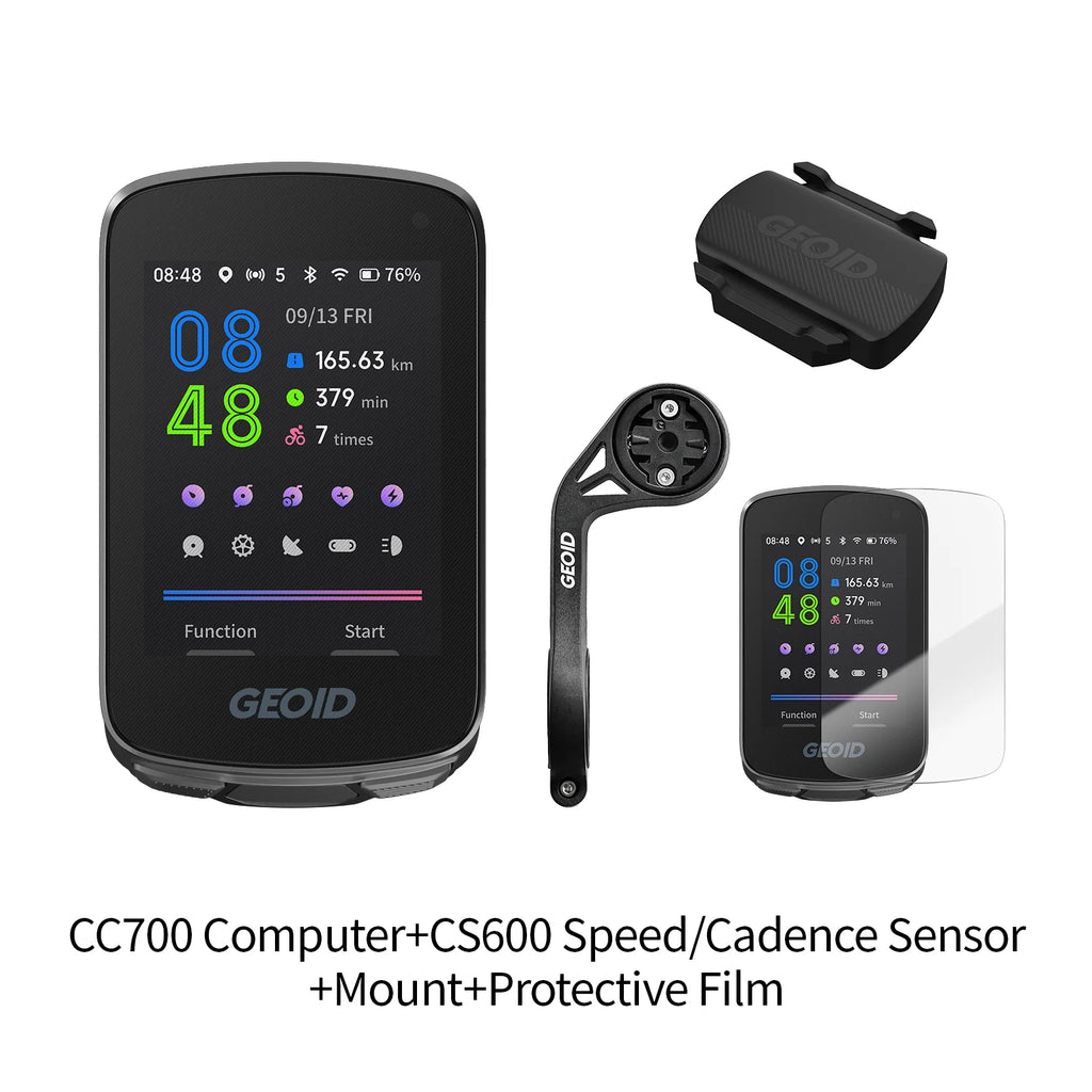GEOID CC700 GPS Bike Computer 2.8-inch Color Screen Bicycle Speedometer with Route Navigation WIFI Waterproof Cycling Odometer