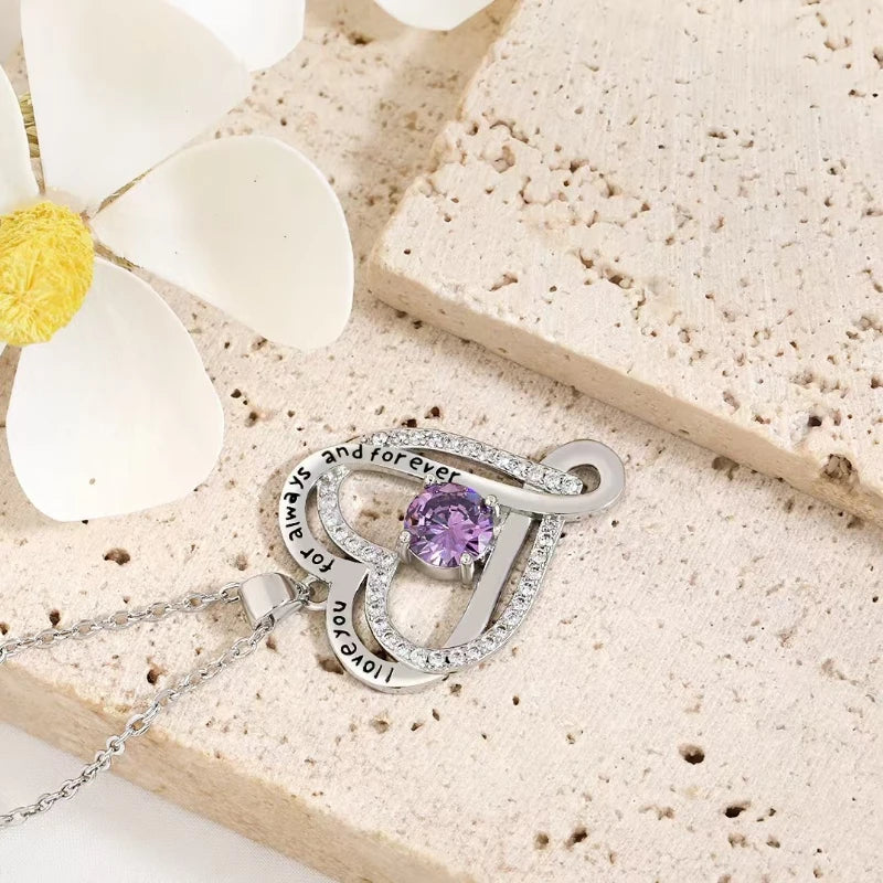 Elegant Style Heart shaped Pendant Necklace Hollow Design Mother's Day Gift Party Suitable for Best Friends Without Box
