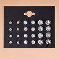 12 Pairs Of Luxurious, Simple, Shiny, And Caring Zirconia Decorative Earrings Are Suitable For Gifts To Parties,And Couples