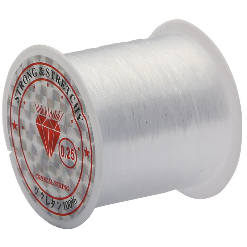 0.2/0.25/0.3/0.35/0.4/0.45/0.5/0.6mm 1 Roll Fish Line Wire Clear Non-stretch Strong Nylon String Beading Cord Thread Jewelry DIY
