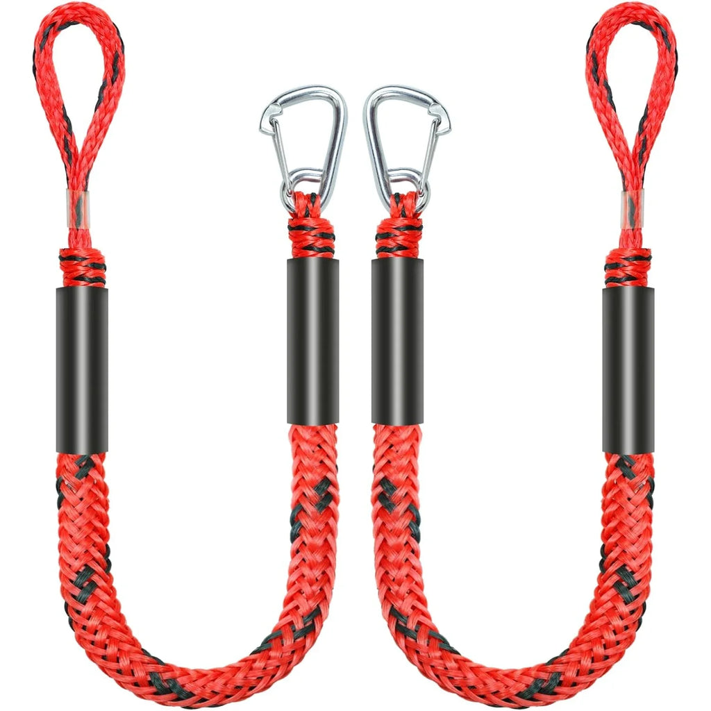 Docking Rope 1pcs 4 Feet Bungee Dock Line Mooring Ropes for Dockingi with Stainless Steel Clip Accessories Boat/Yacht Anchor