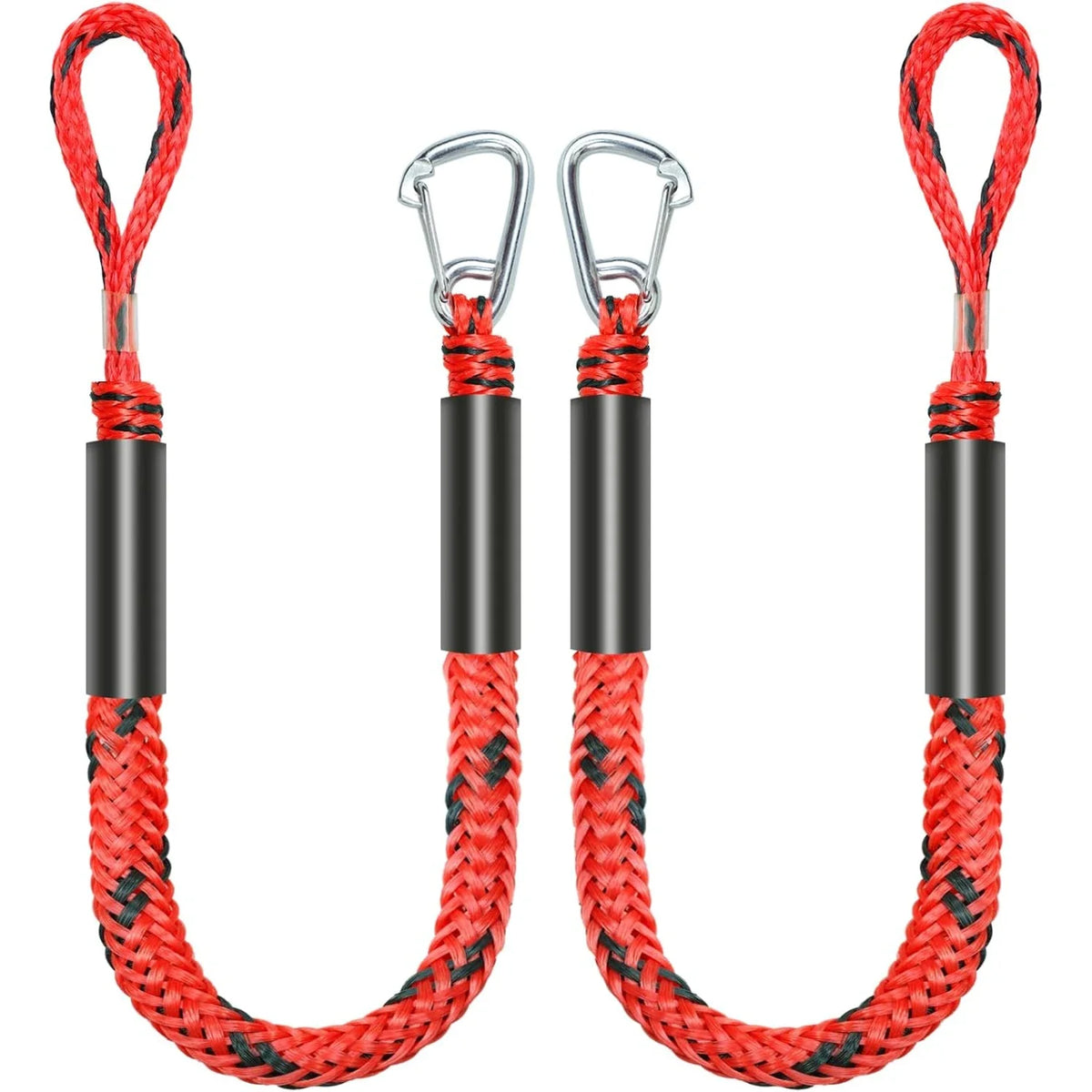 Docking Rope 1pcs 4 Feet Bungee Dock Line Mooring Ropes for Dockingi with Stainless Steel Clip Accessories Boat/Yacht Anchor