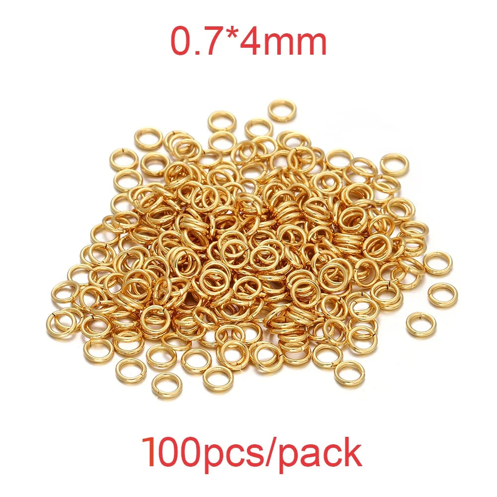 30-200Pcs 3-25mm Stainless Steel Split Ring Open Single Loops Jump Rings Connectors for DIY Jewelry Making Findings Accessories