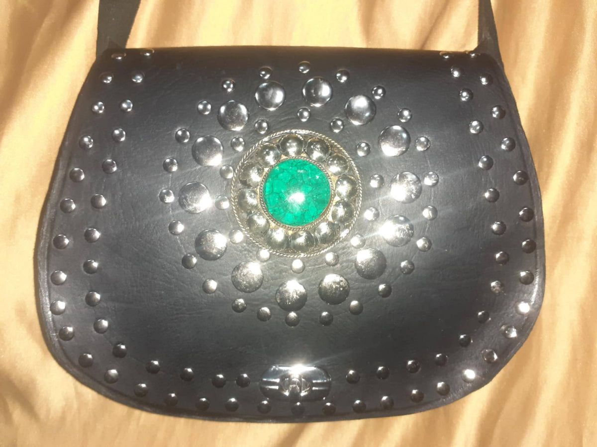Bolso Vacuno remaches y piedras click L