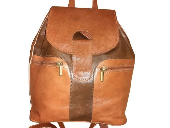 Mochila Fez doble cremallera combinada mediana