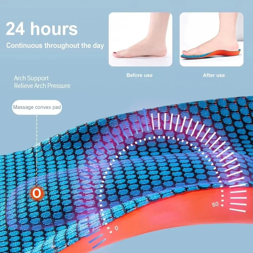 Sport Insoles for Shoes Sole Shock Absorption Deodorant Breathable Cushion Running Insoles for Feet Man Women Orthopedic Insoles