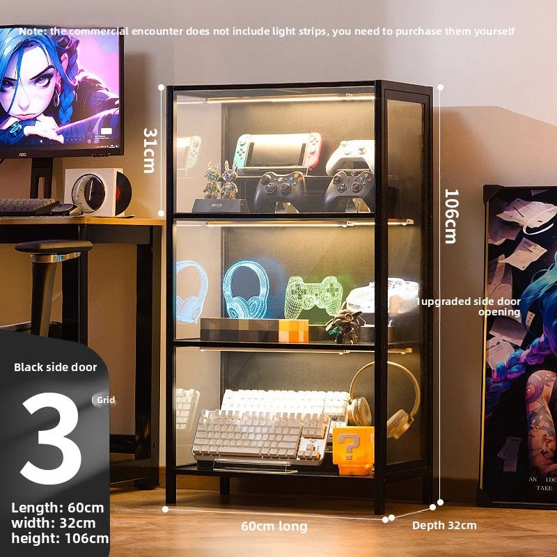 Multi layer transparent storage cabinet, dust-proof acrylic door, shoe collection cabinet, product display cabinet, display rack