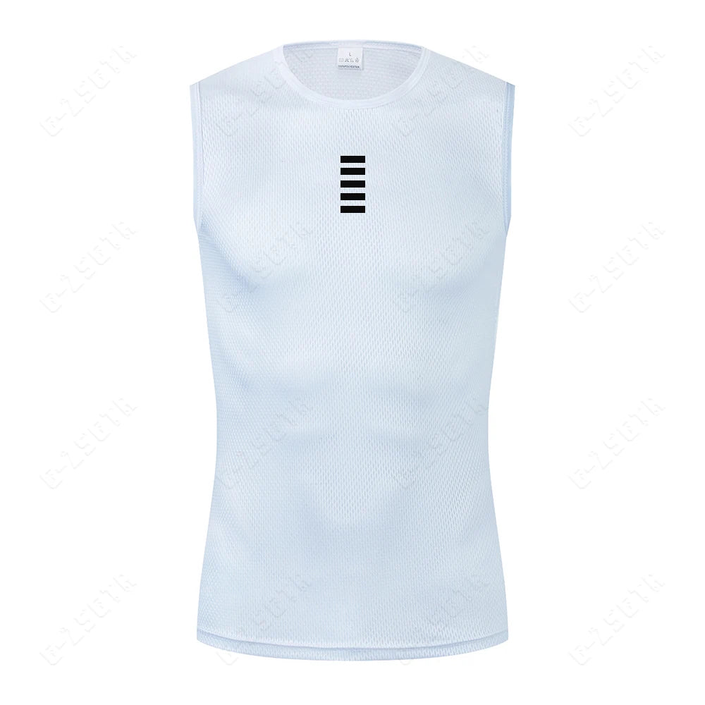 Cycling Base Layer Reflective Underwear White Cycling Jersey Sport Vest Men Undershirt Quick Dry Elastici Vest Road Bike Jersey