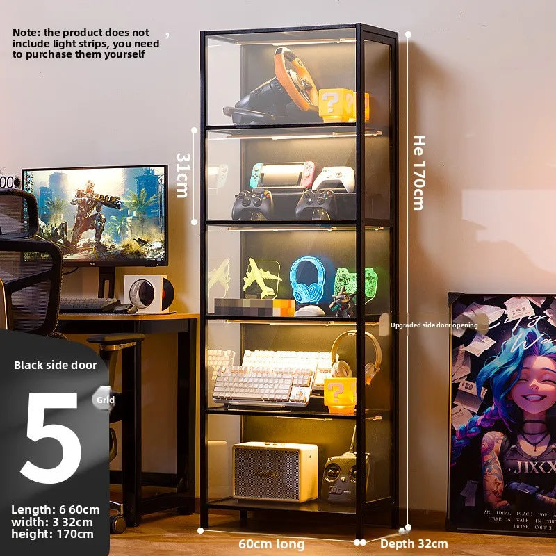 Multi layer transparent storage cabinet, dust-proof acrylic door, shoe collection cabinet, product display cabinet, display rack