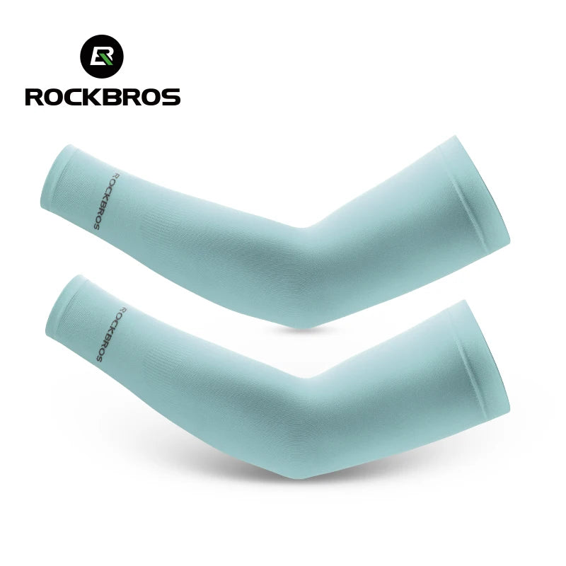 ROCKBROS Ice Silk Bicycle Sleeves Summer Breathable Cycling Arm Protection Outdoor Sun UV Protect Sports MTB Road Bike Sleeves