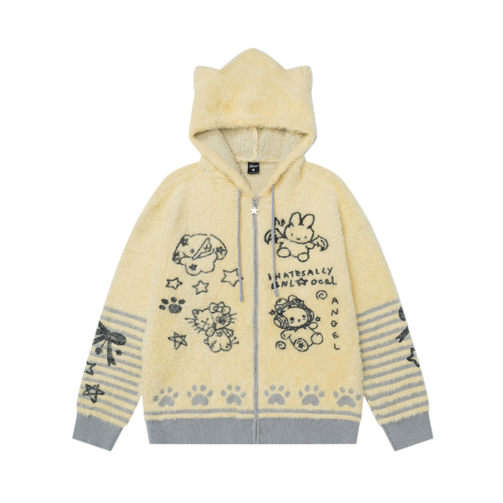 Cartoon jacquard sweater