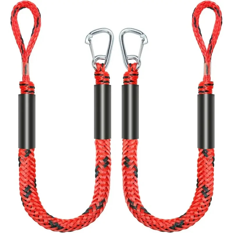 Docking Rope 1pcs 4 Feet Bungee Dock Line Mooring Ropes for Dockingi with Stainless Steel Clip Accessories Boat/Yacht Anchor