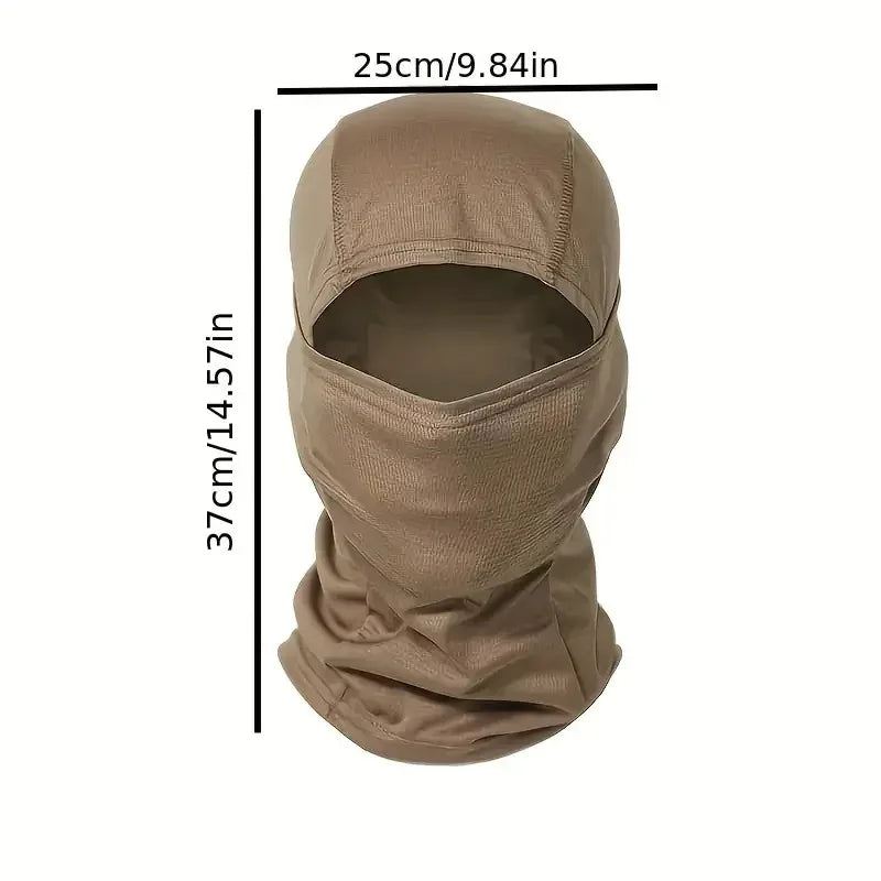 Tactical Windproof Balaclava for Bicycle Riding, Full Cover, Outdoor Hunting, Hiking Head, Warm Shield, Ski Scarf