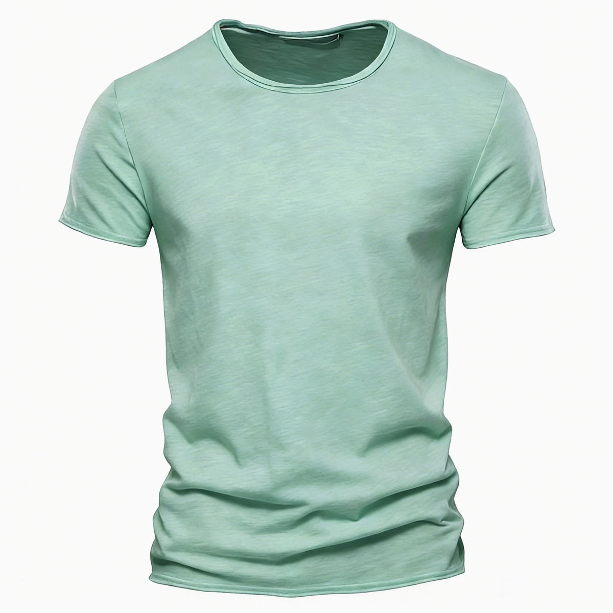 AIOPESON100% Cotton Men T-shirt V-neck Fashion Design Slim Fit Soild T-shirts Male Tops Tees Short Sleeve T Shirt O-neck For Men