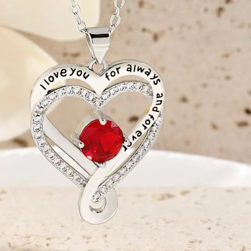 Elegant Style Heart shaped Pendant Necklace Hollow Design Mother's Day Gift Party Suitable for Best Friends Without Box