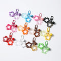 1pc Acrylic Star Keychains with Small Bell Shaped Hollow Pentagram Pendants for Gift Phone Pendants Jewelry Accessories