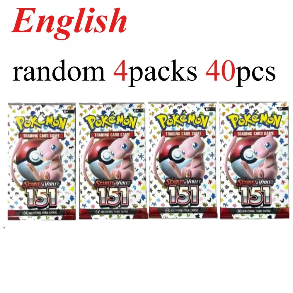 40 Pcs Pokemon Card Prismatic 151 Evolutions English Booster Battle Pokemon Card Game Carte Trading Collection Cards Gift