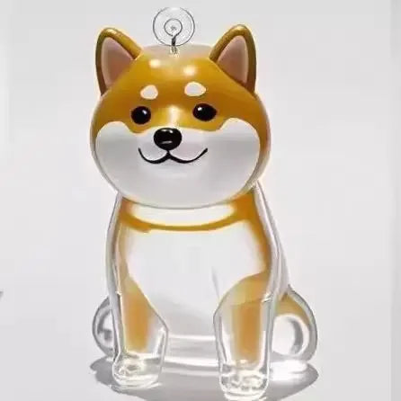 Transparent Cute Dog Pendant Keychain Creative Pet Hair Storage Capsule Hanging Ornament for Pet Lover DIY Pet Memorial Keychain