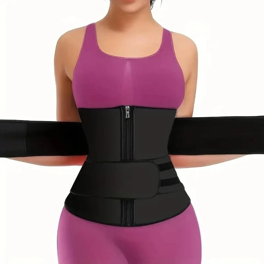 1pc Waist Trainer Slimming Body Shaper Fitness Belt Weight Loss Fat Burning Sport Girdle Sweat Trimmer Workout Cincher Shapewear