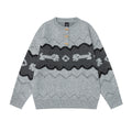 Color blocked sausage dog jacquard sweater