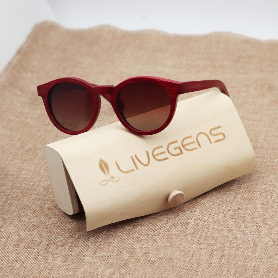 gafas de madera de bambú