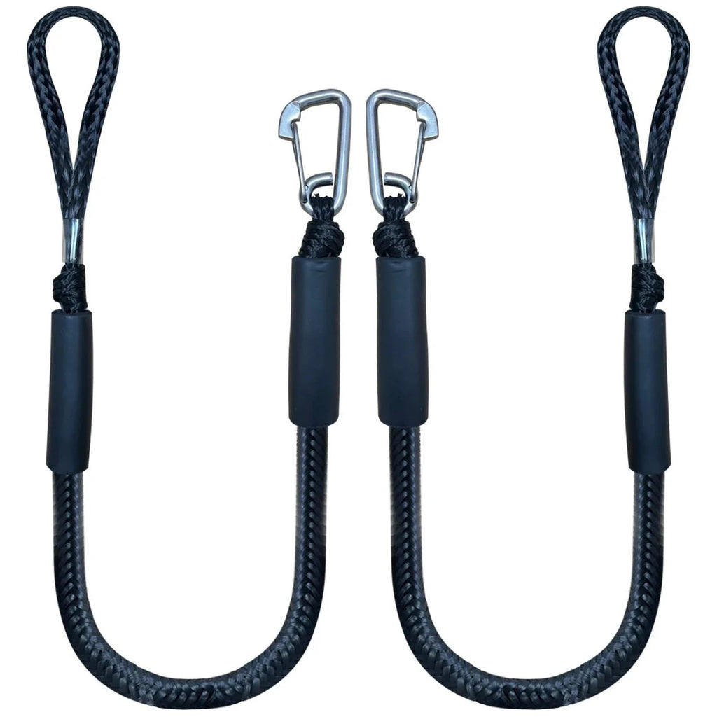Docking Rope 1pcs 4 Feet Bungee Dock Line Mooring Ropes for Dockingi with Stainless Steel Clip Accessories Boat/Yacht Anchor
