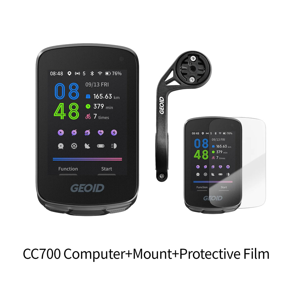 GEOID CC700 GPS Bike Computer 2.8-inch Color Screen Bicycle Speedometer with Route Navigation WIFI Waterproof Cycling Odometer