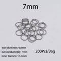 30-200Pcs 3-25mm Stainless Steel Split Ring Open Single Loops Jump Rings Connectors for DIY Jewelry Making Findings Accessories