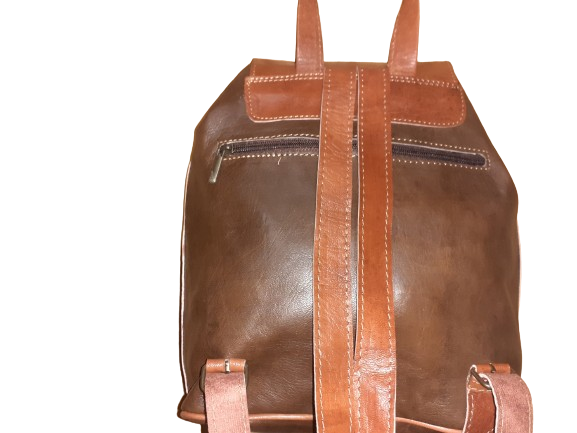 Mochila Fez doble cremallera combinada mediana