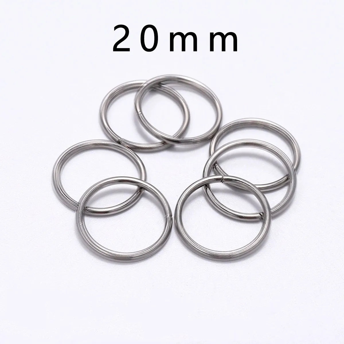 30-200Pcs 3-25mm Stainless Steel Split Ring Open Single Loops Jump Rings Connectors for DIY Jewelry Making Findings Accessories