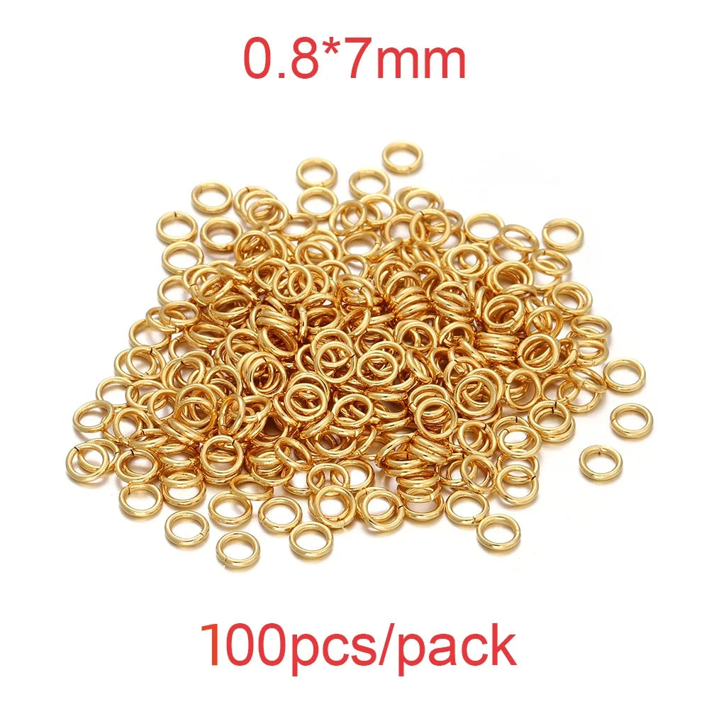 30-200Pcs 3-25mm Stainless Steel Split Ring Open Single Loops Jump Rings Connectors for DIY Jewelry Making Findings Accessories