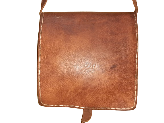 Bolso cuadrado vacuno calado