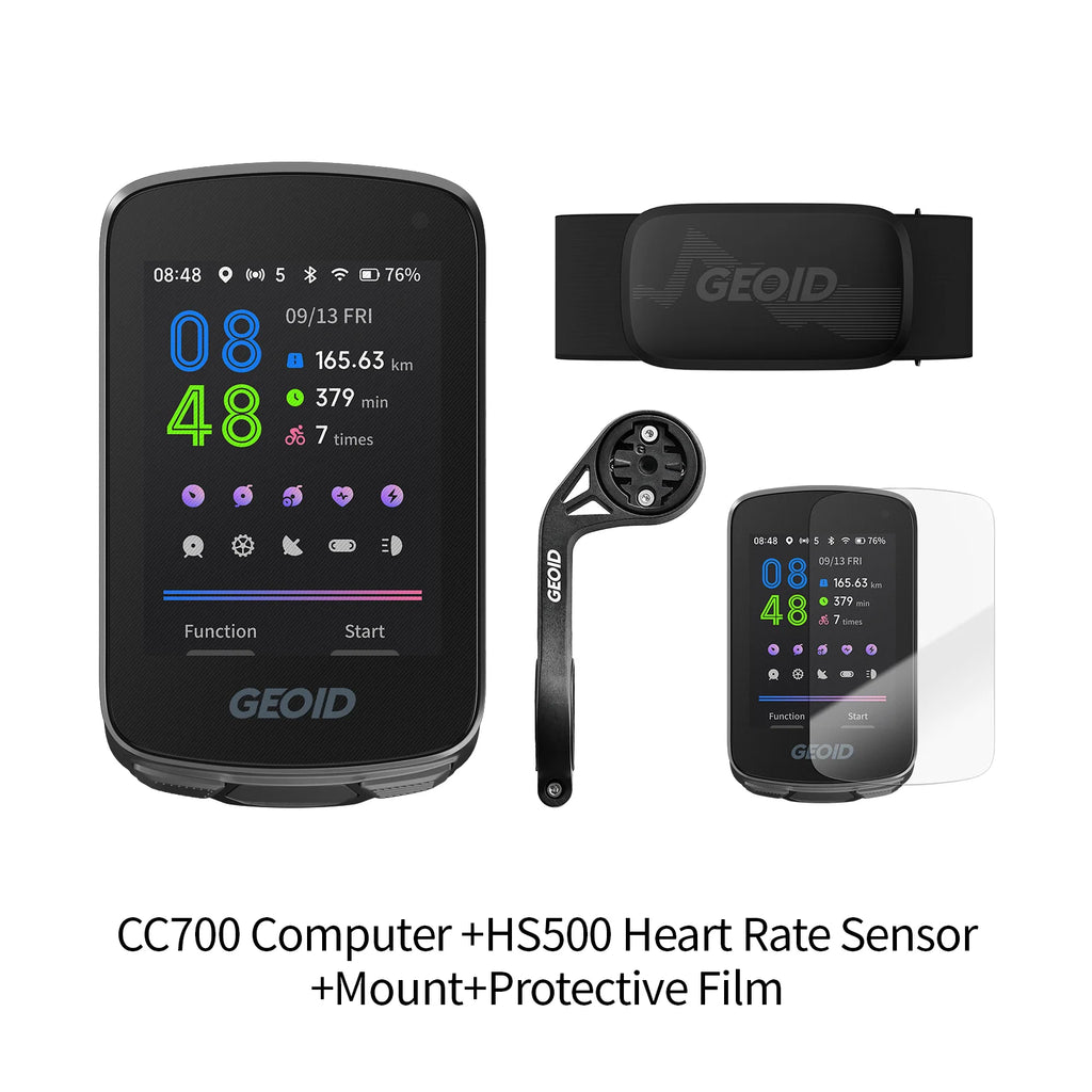 GEOID CC700 GPS Bike Computer 2.8-inch Color Screen Bicycle Speedometer with Route Navigation WIFI Waterproof Cycling Odometer