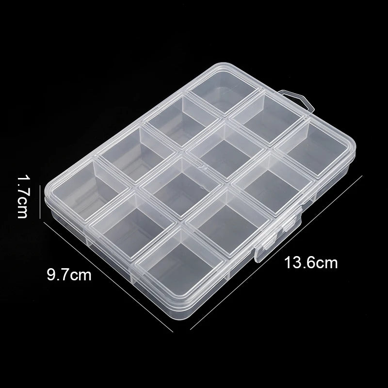 Transparent Storage Container Jewelry Box Clear Plastic Organizer Box Empty Earring Storage Organizer Display Case for Beads
