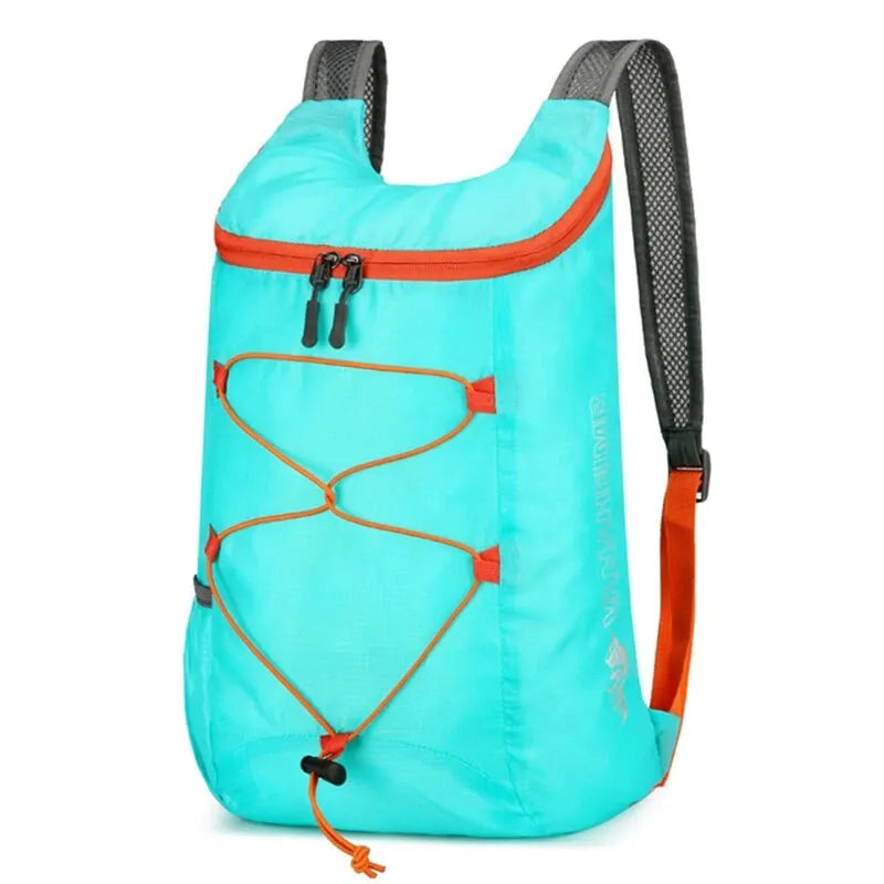 Multifunctional Outdoor Folding Backpack High Density Lightweight Waterproof Nylon Fabric Sports Bag for Camping Hiking Travel